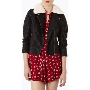 NEVER WORN leather biker jacket